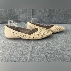 Arizona Jean Company Julian Women’s Pointed Toe Ballet Flats-Cream- Size 10